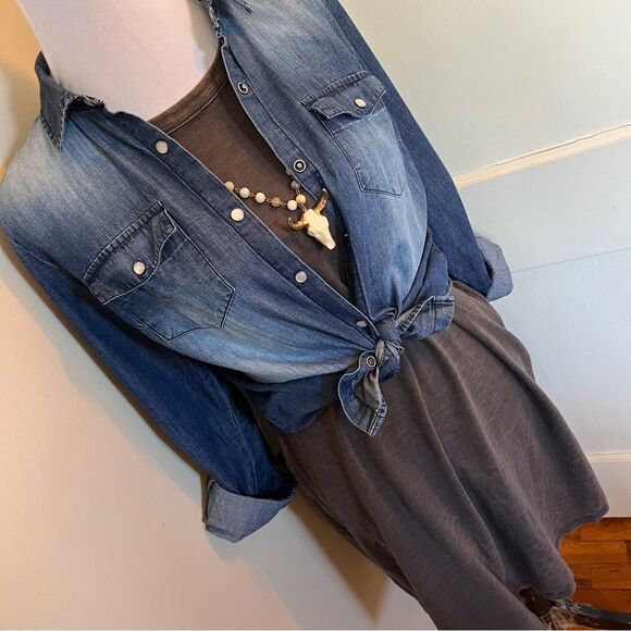 Universal Thread Ruffle Sleeve Pull On T-Shirt Dress Womens X Large - Picture 8 of 9